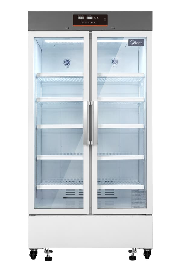 756L Double Glass Door Drug Storage Refrigerator